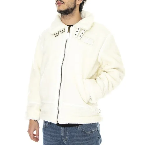 Alpha Industries Mens B3 Teddy Off White Jacket