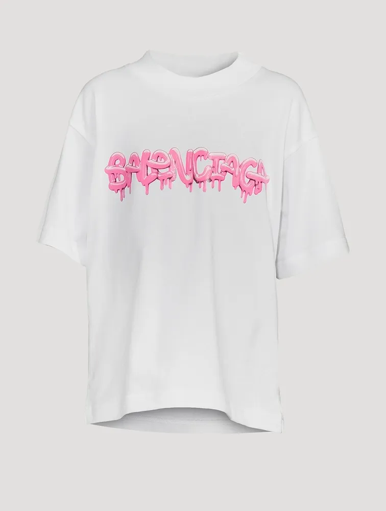 BALENCIAGA Kids Cotton T-Shirt With Slime Logo