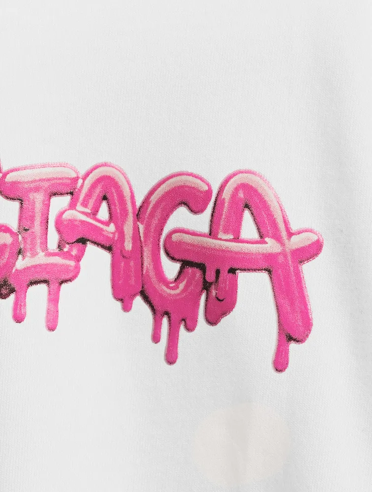 BALENCIAGA Kids Cotton T-Shirt With Slime Logo