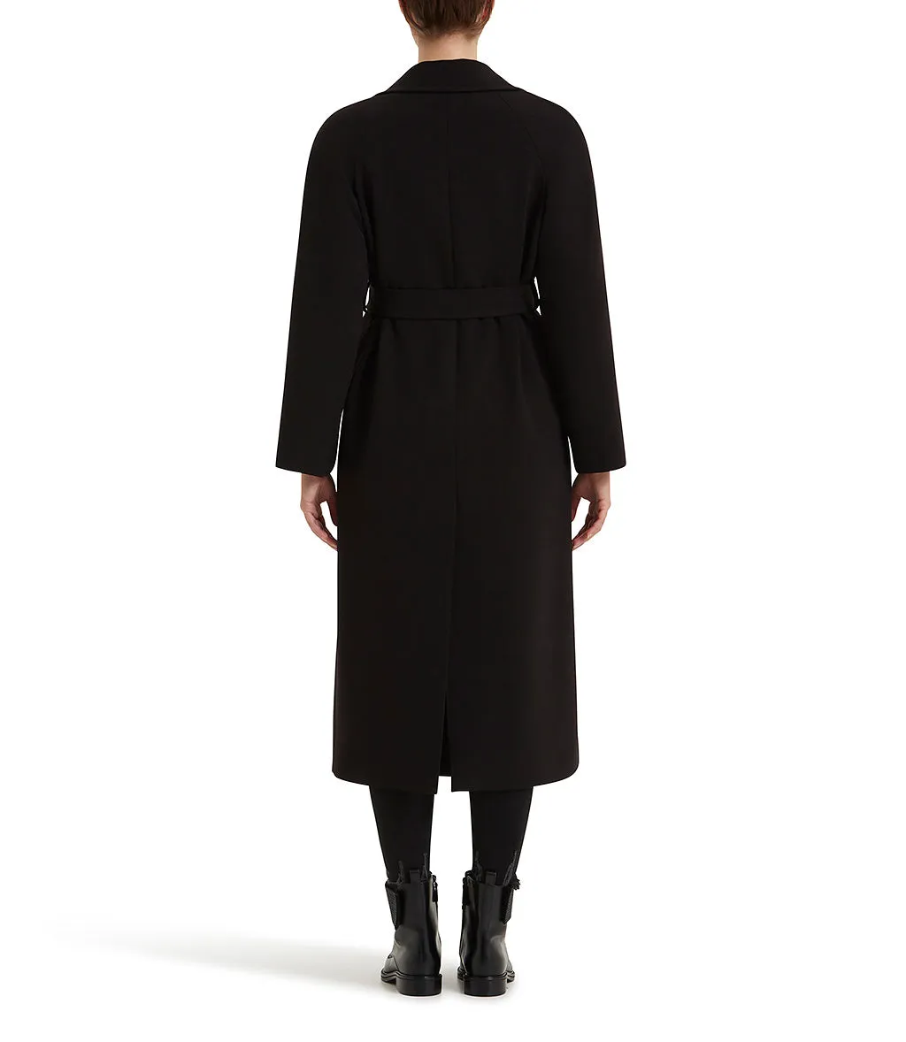 Black belted long coat