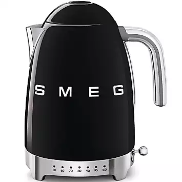 Black KLF04BL Temperature Controlled Kettle by SMEG | Kaleidoscope