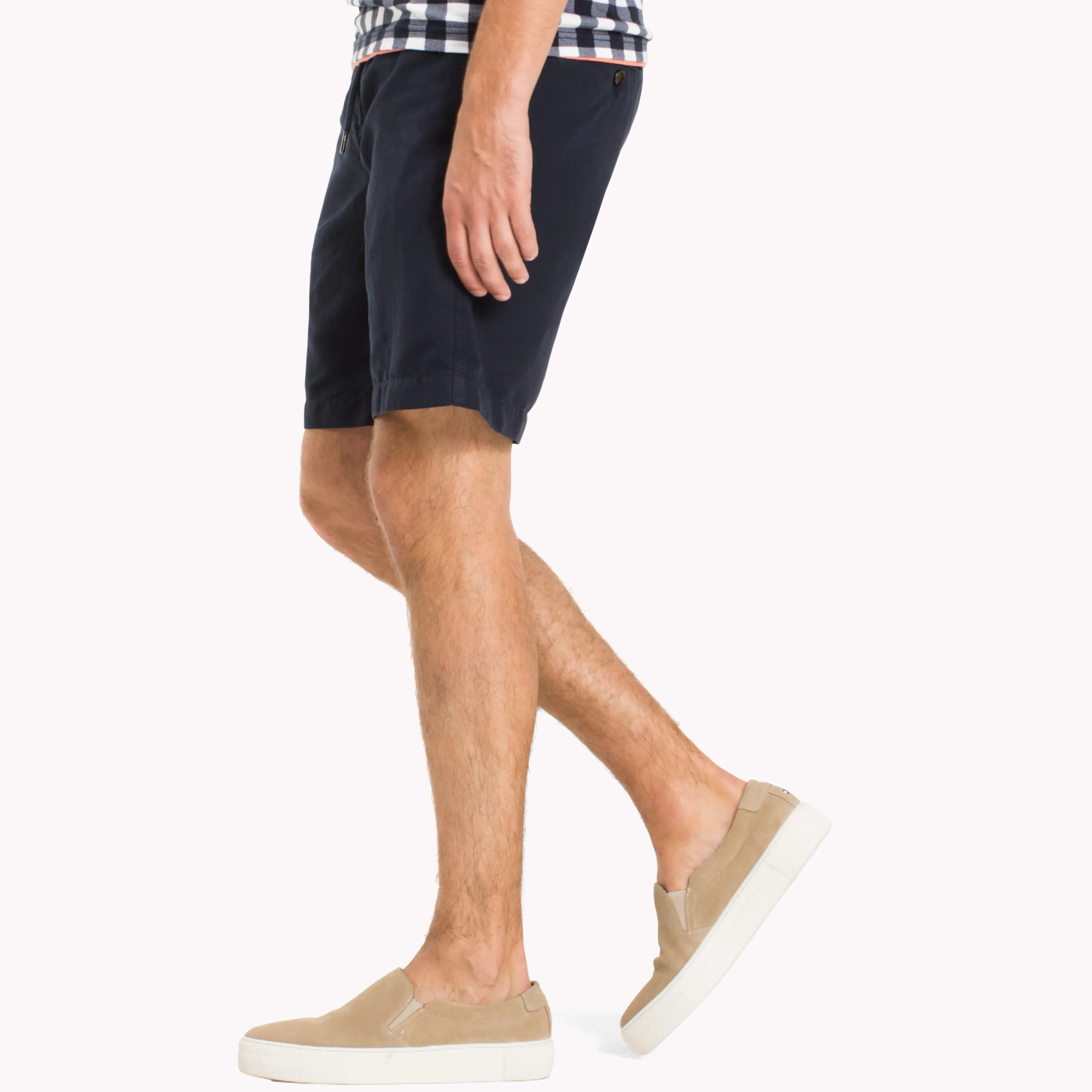 Blue Cotton Linen Drawstring Shorts | Shorts | Tommy Hilfiger