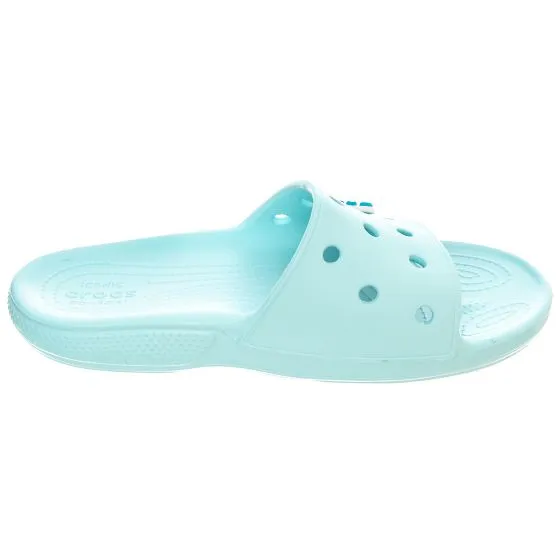 CROCS Mens Classic Crocs Slide Ice Blue Sandals