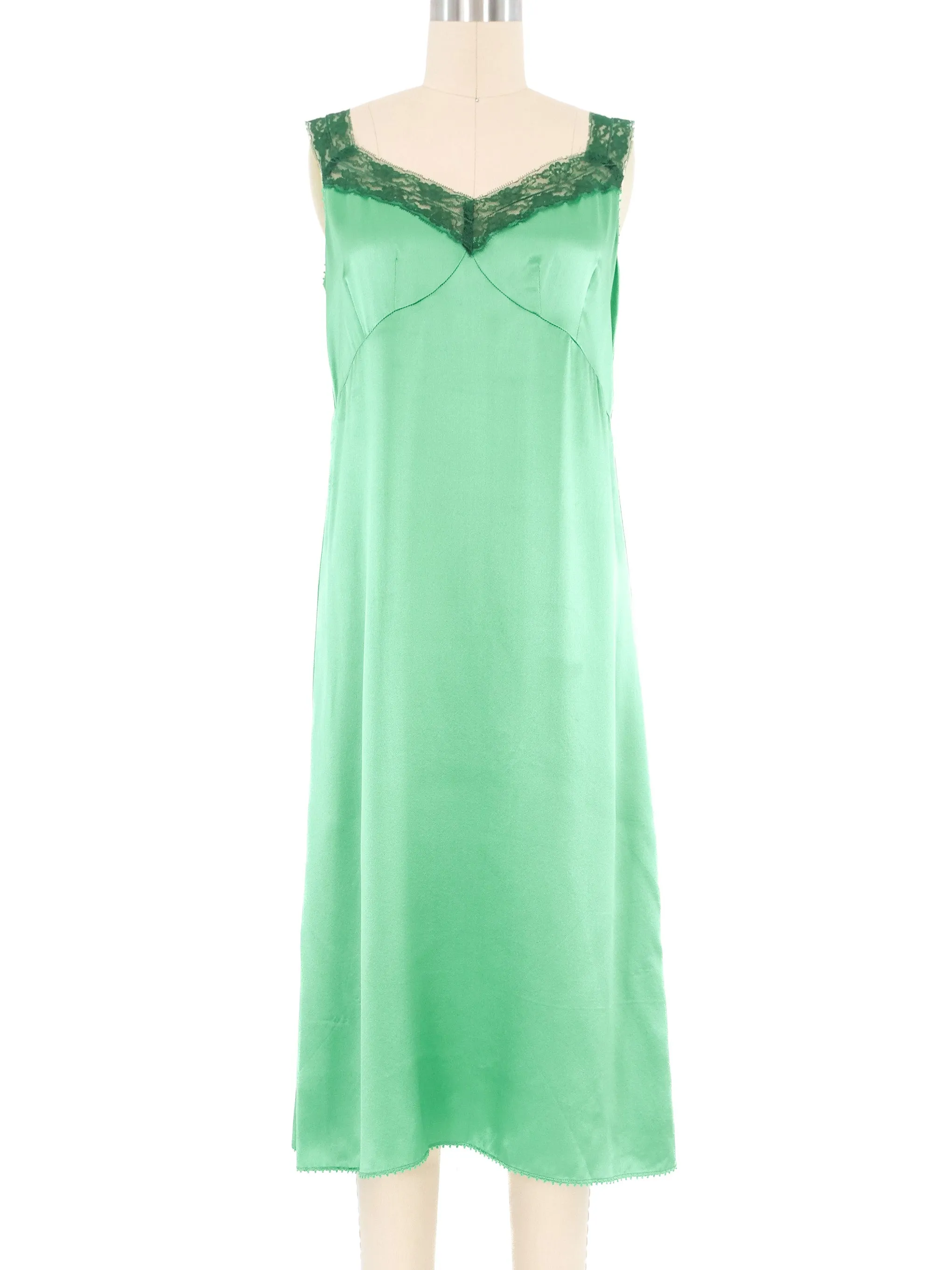 Dirk Van Saene Emerald Slip Dress