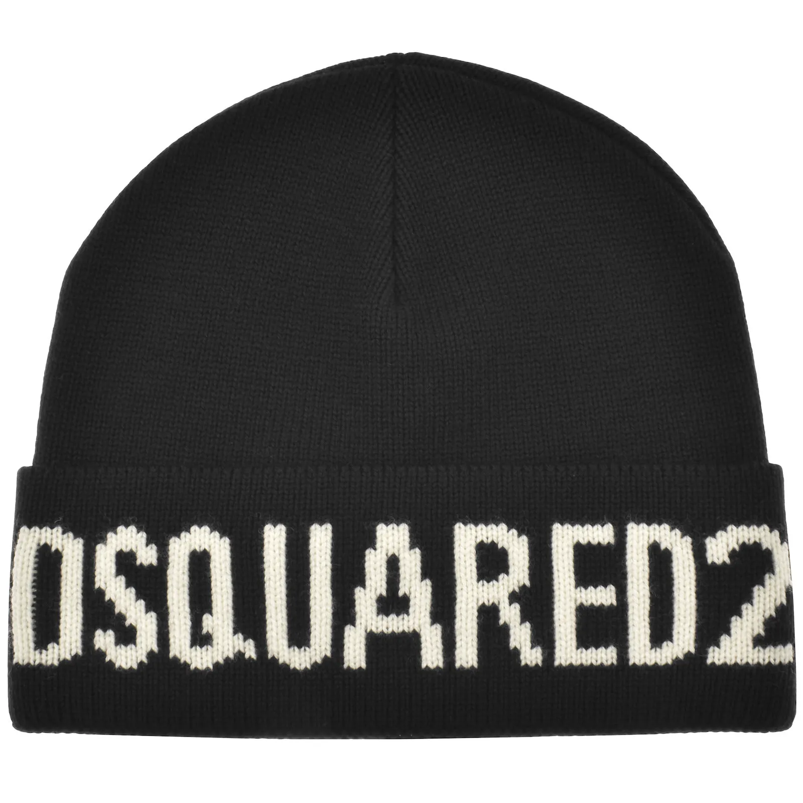 DSQUARED2 Logo Knit Beanie Black