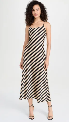 endless rose   Striped Maxi Slip Dress 