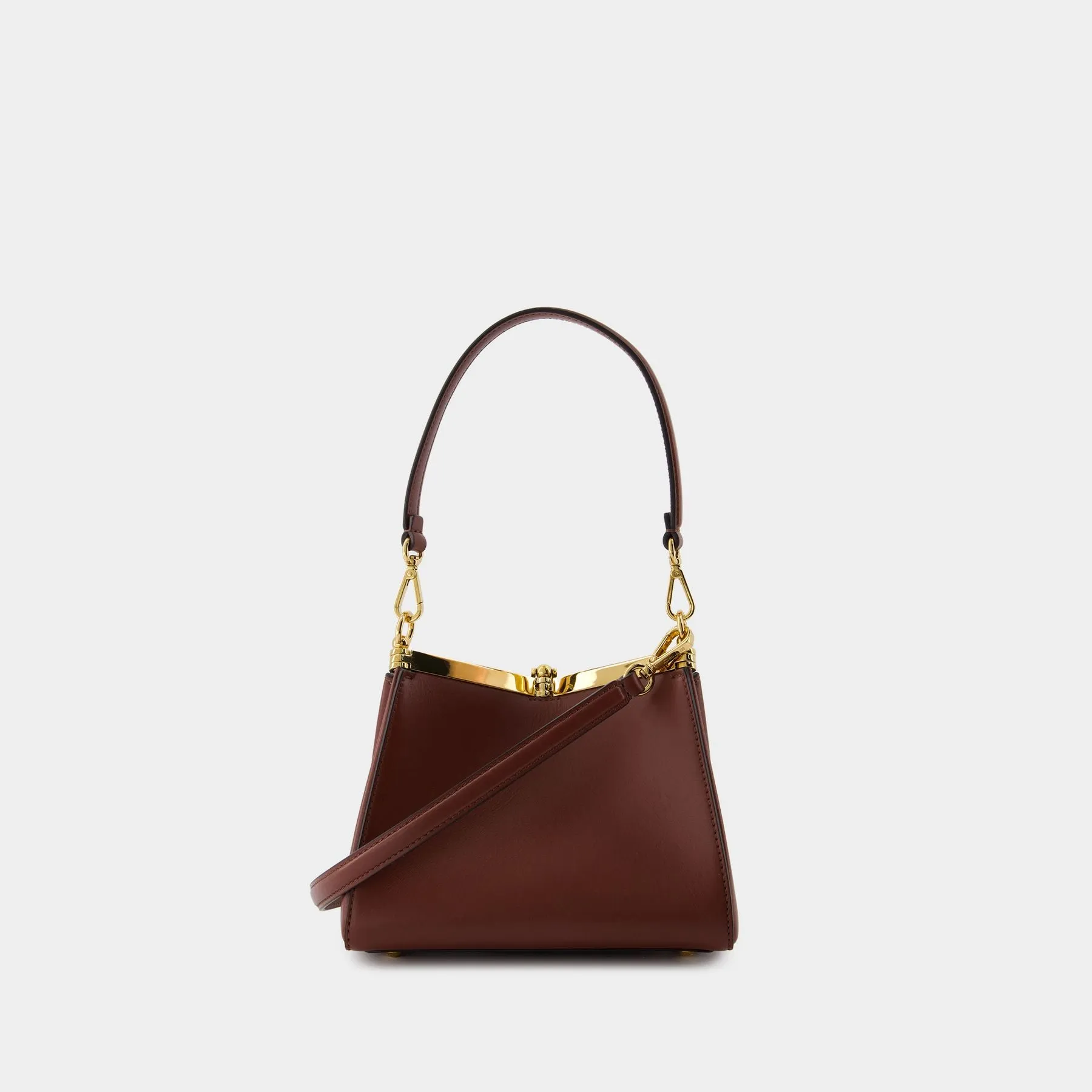 Etro  Vela Small Shoulder Bag - Etro - Leather - Brown