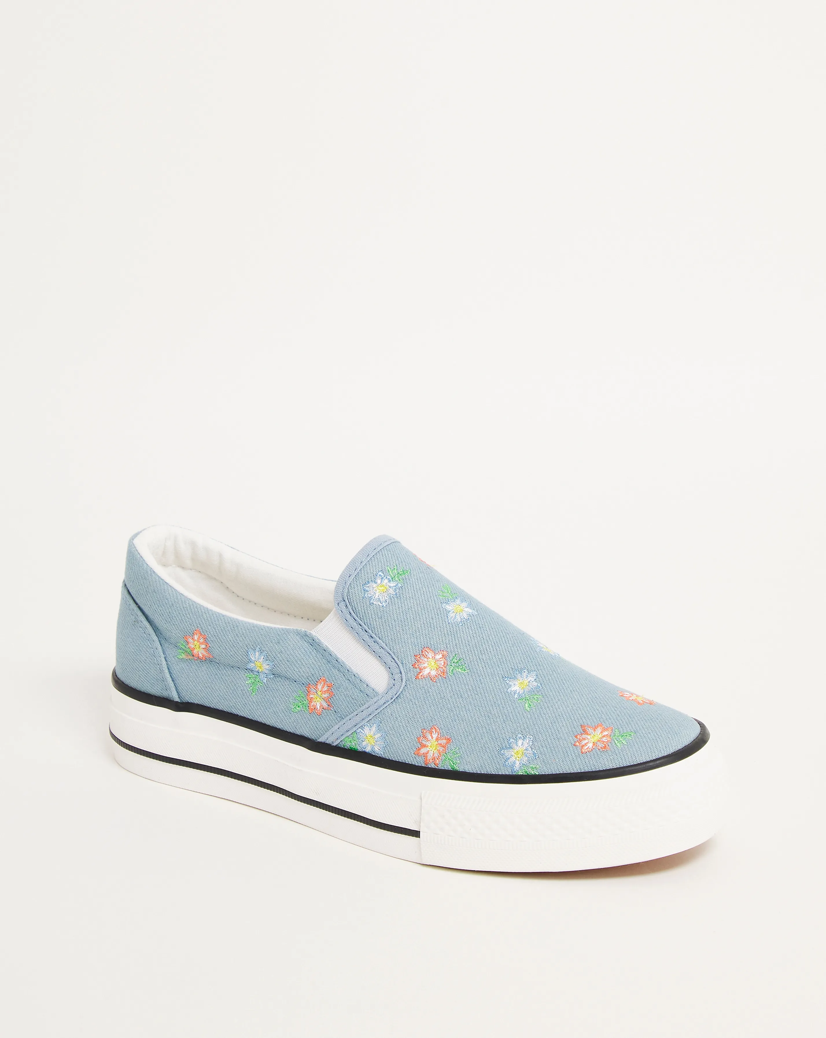 Helen Slip On Chunky Sole Trainers Wide Fit | Simply Be