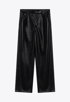 High-Waist Faux Leather Pants