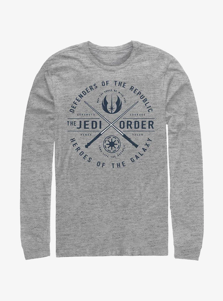 Hot Topic Star Wars The Clone Sabers Emblem Long-Sleeve T-Shirt