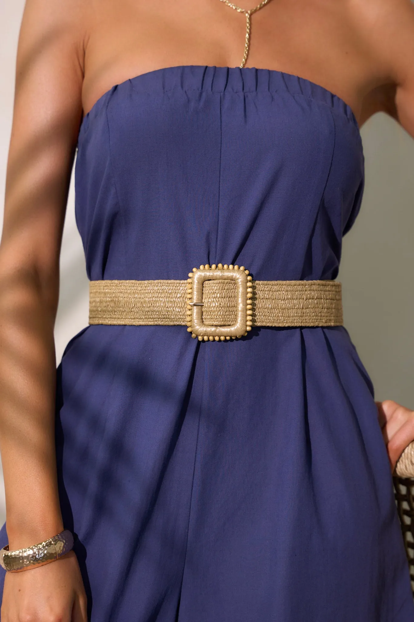 Lasting Impression Tan Straw Belt