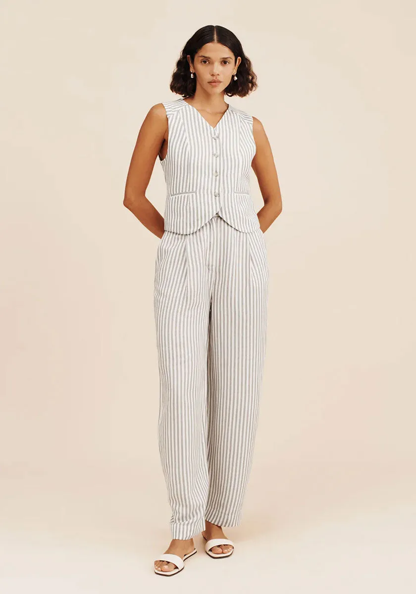 Lorenzo Pant - Seagrass Stripe