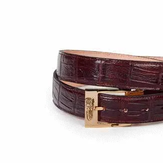 Mauri Alligator Belt Ruby Red (Special Order)