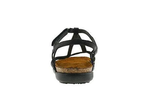 Naot Women's Dorith Gladiator Sandal Black Raven Leather