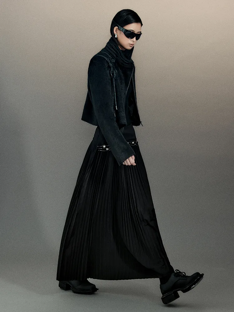 Nichi Rope Stand-Collar Wool High-End Jacket