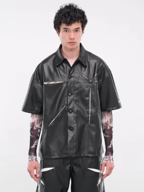 Origami Shirt (KU4SMS03AP-T1665-BLACK-WHITE)