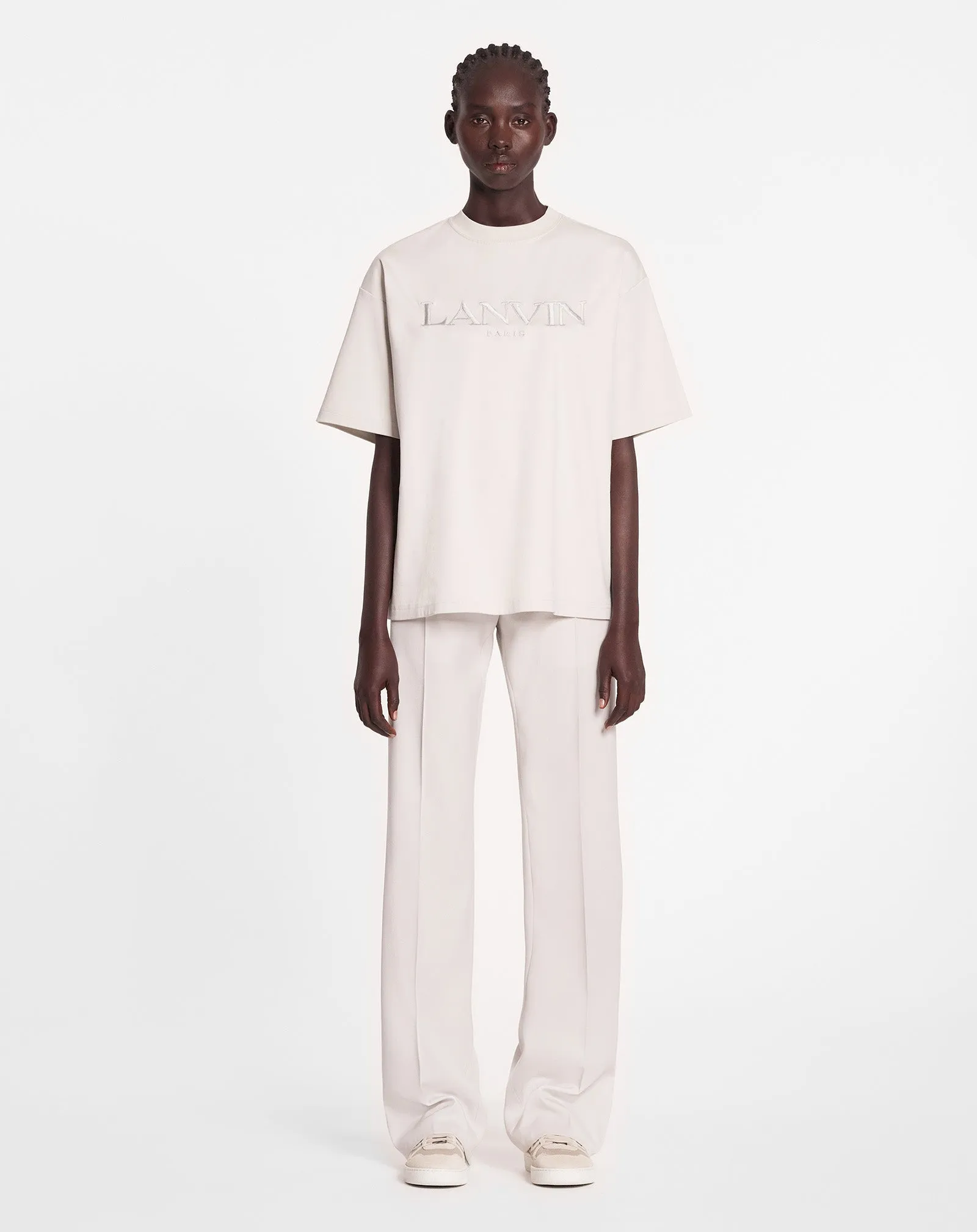 OVERSIZED LANVIN PARIS EMBROIDERED T-SHIRT