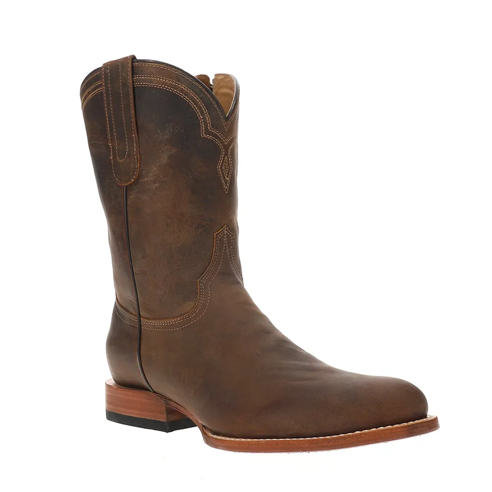 Rancher Zip Round Toe Cowboy Boots
