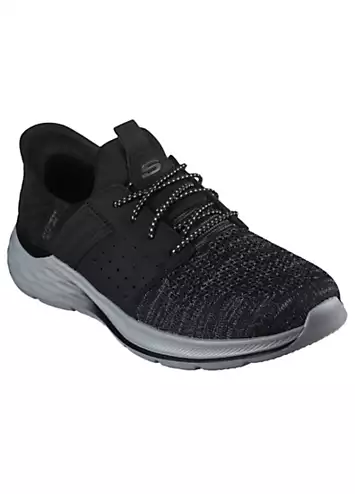 Skechers Slip Ins Garner Newick Black Trainers | Kaleidoscope