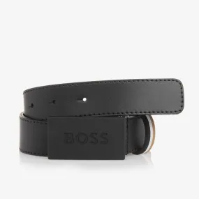 Teen Boys Black Leather Belt