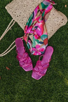 The Willa Metallic Sandal in Fuchsia