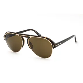 Tom Ford FT0929 Sunglasses Dark Havana / Roviex Women's