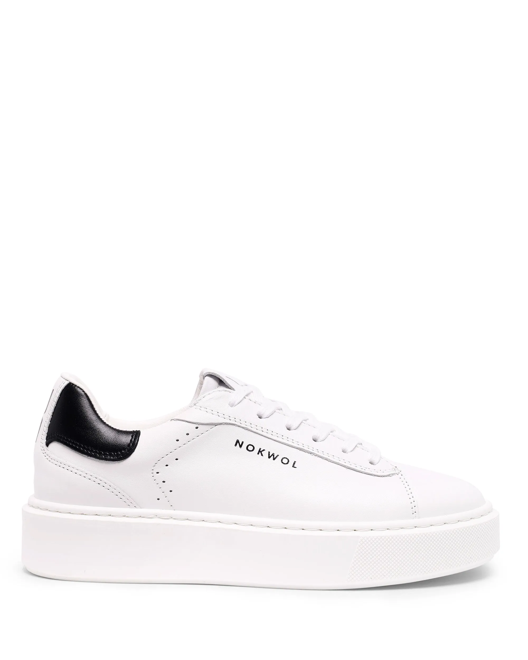 Tulip White/Black Leather