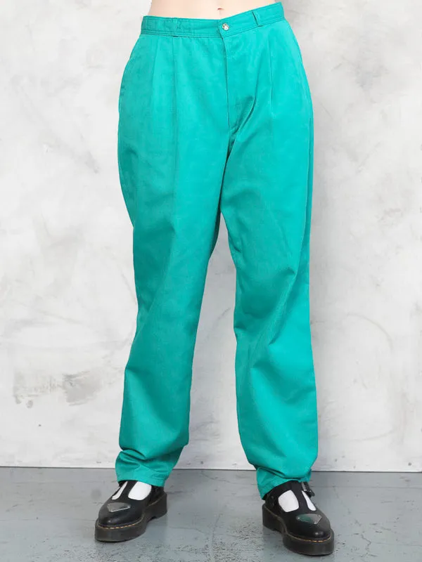 Vintage Women Green 80's Pants