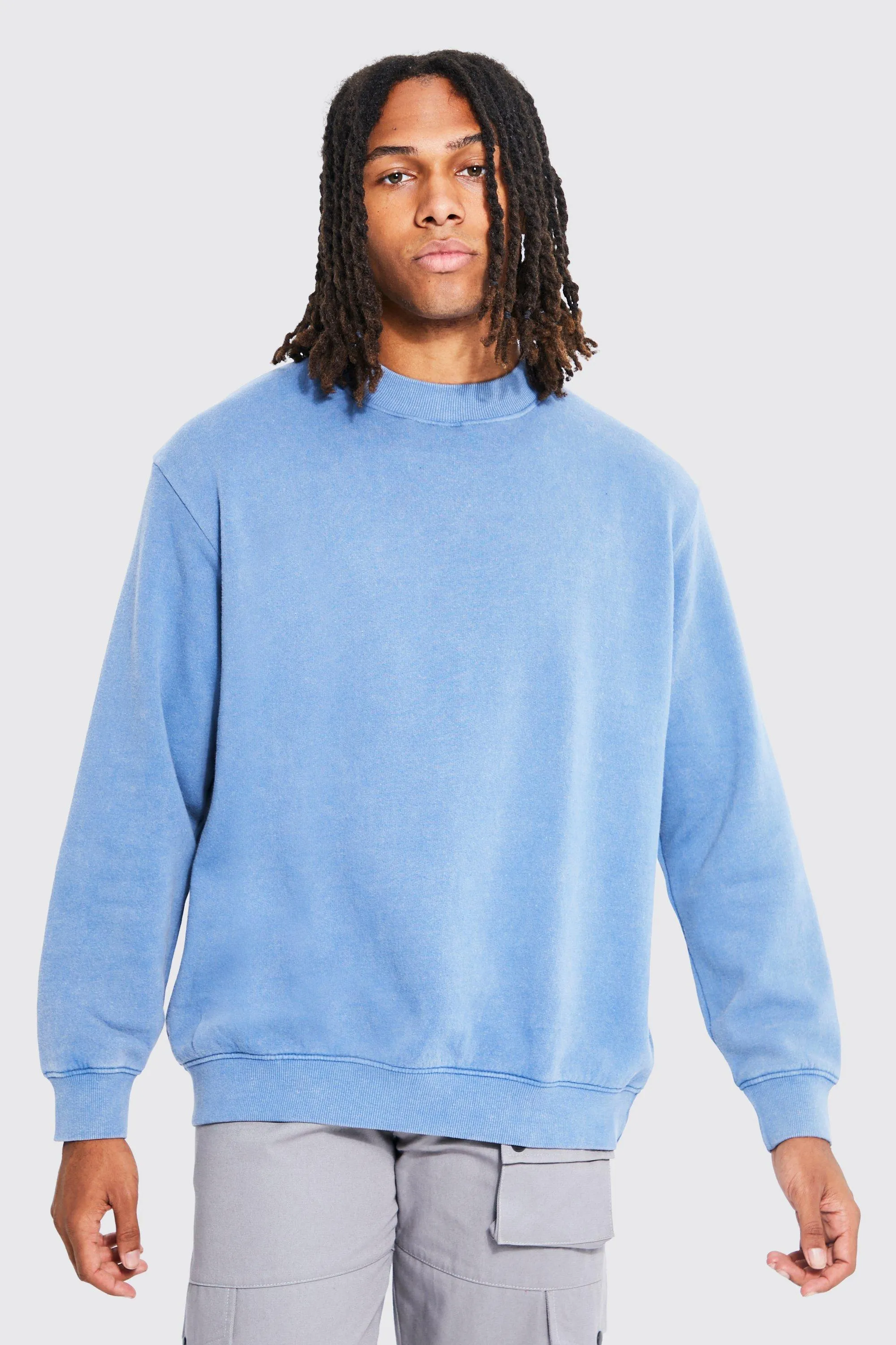 Washed Extended Neck Sweatshirt