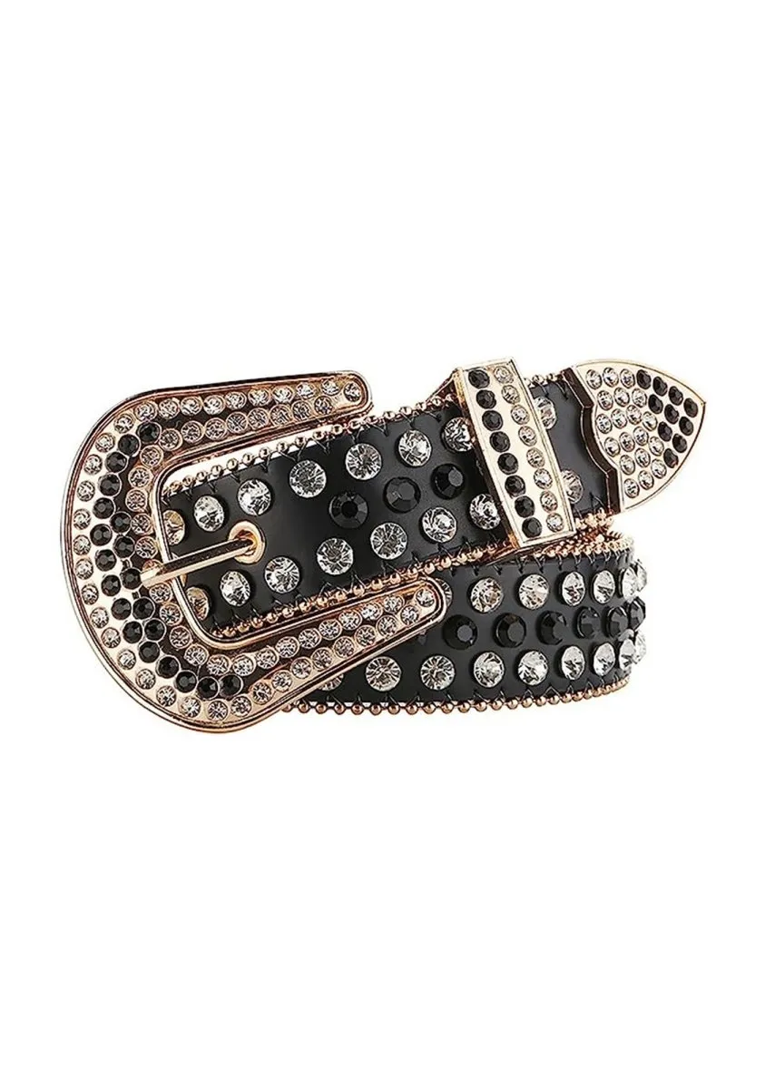 Western Cowgirl Large Buckle Rhinestone Belt