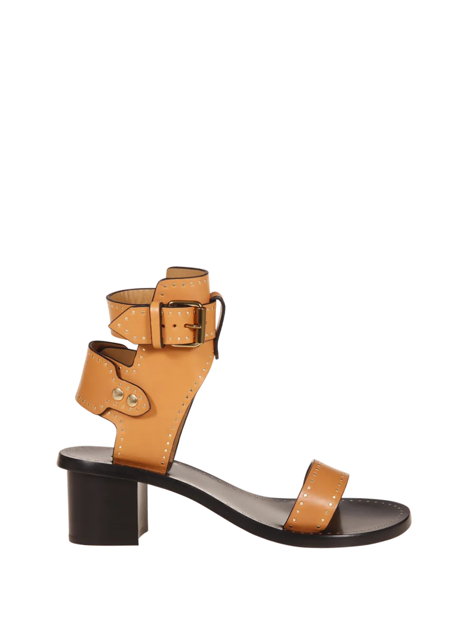 WOMAN ISABEL MARANT BROWN COW LEATHER JAERYN SANDAL