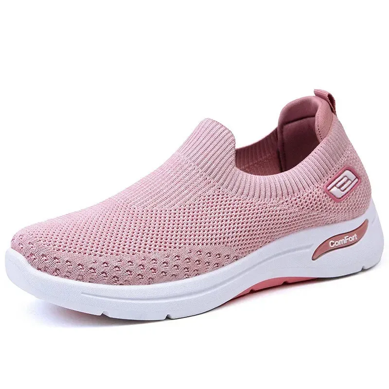 Women Vulcanized Shoes High-Quality Slip-on Flats Loafers Walking